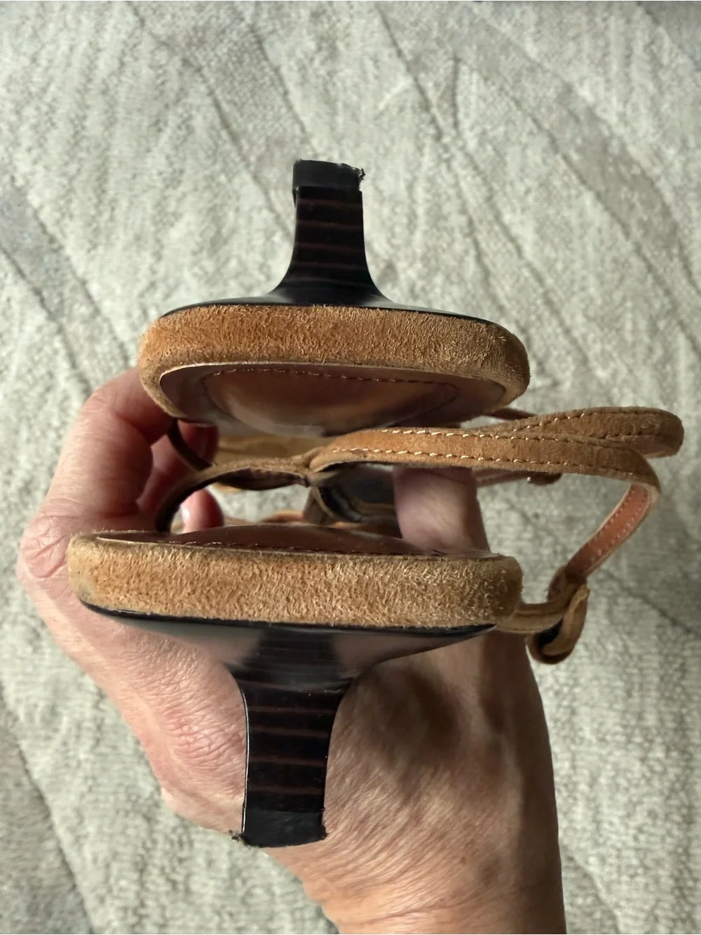 Zara suede kitten heel sandals - Picture 4 of 5